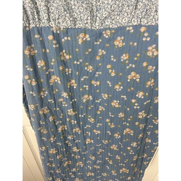 American Eagle Blue Ditsy Daisy Sunflower Dress XXL Boho Cottagecore - Picture 6 of 7